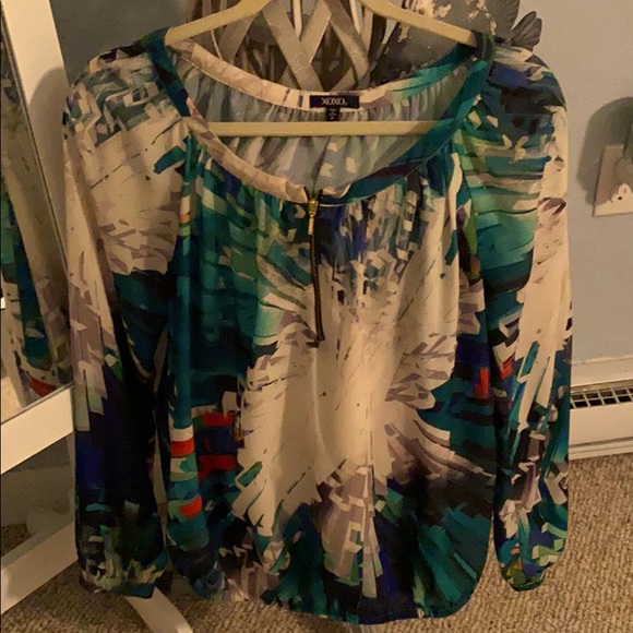 Blouse, multicolored fall colors. - Picture 1 of 7